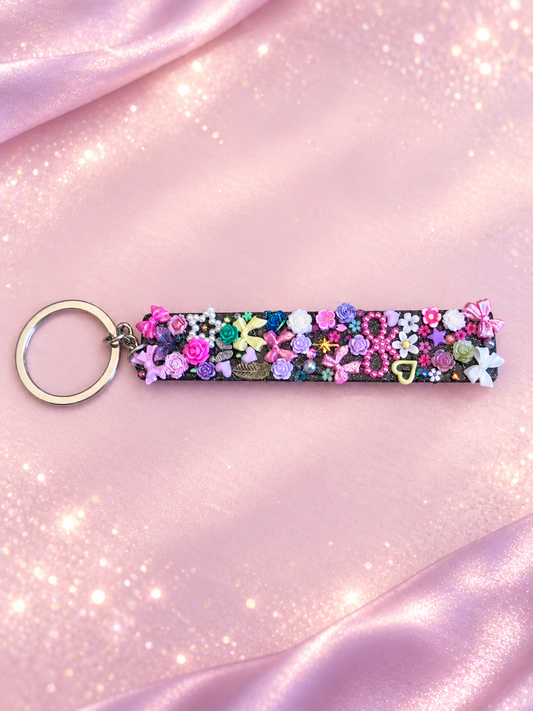 Bedazzled card grabber keychain