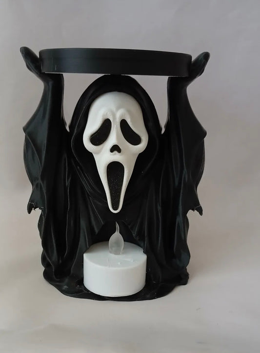 1 wick/ tea light  ghost face candle holder