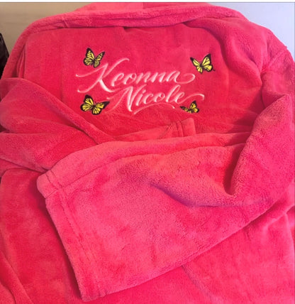Custom embroidered robe