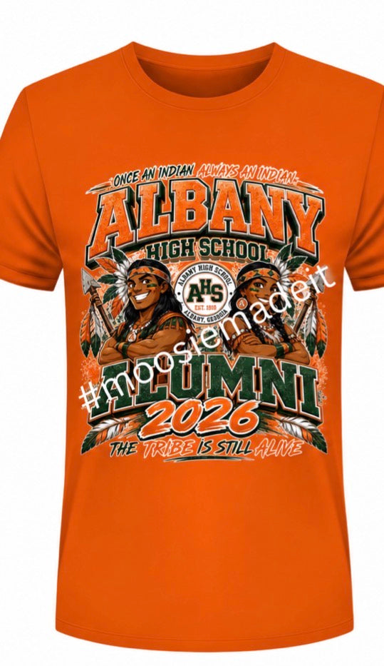 Albany High School orange 2026 Alumni shirt