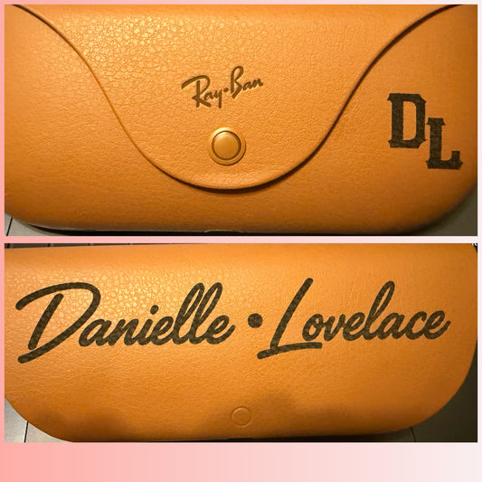 Custom ray ban case engraving
