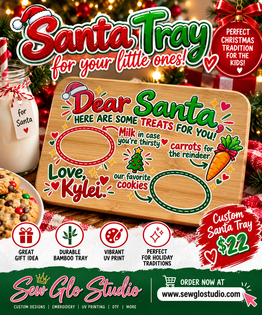 Custom uv printed Santa Tray